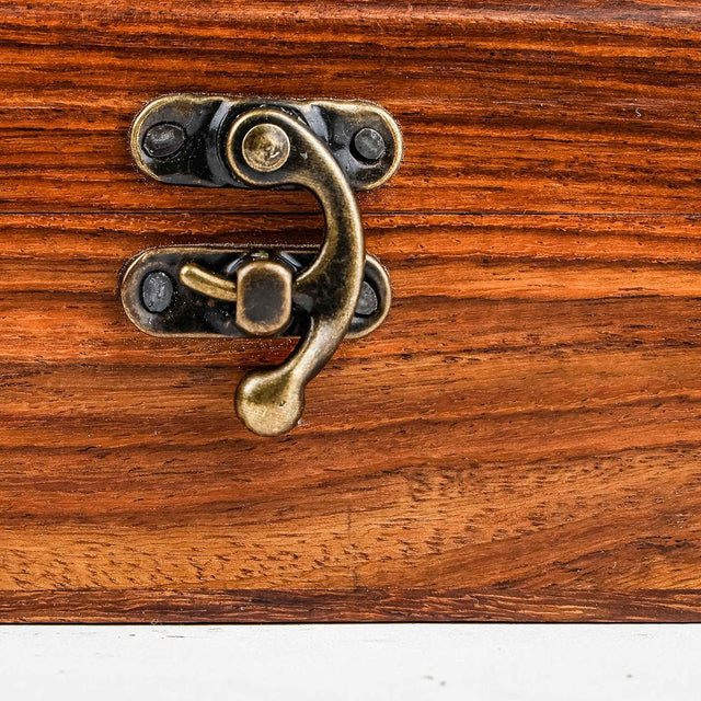 Handmade Spice Box - Wood Spice Containers for Kitchen - Rosewood Spice Racks Organizers Handcrafted - Wooden Masala Box (Rosewood, 8x8x2.5-9 Racks)