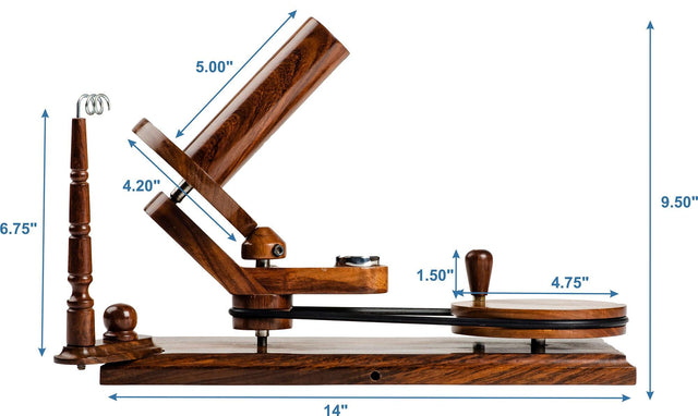 Handcrafted Wooden Yarn Winder – Large Capacity 16 oz – Suitable for Knitting & Crocheting