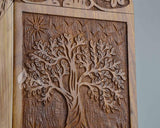 INTAJ Cremation Urns for Human Ashes Adult Male Female Wooden Tree of Life Urns Box and Casket for Ashes Men Women Child Pets Cat Dog Urn Burial Funeral Memorial Urns for Ashes Holds 250 Cubic Inch