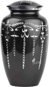 Handcrafted Diamond Cut Cremation Urn – Charcoal Finish – Suitable for Adult Men & Women – 200lbs Capacity