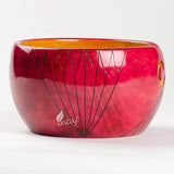 Handmade Large Wooden Yarn Bowl for Knitting Crochet Perfect Yarn Holder Rosewood Bowl for Mothers Day Christmas Gift (X-Large - 7x4, Pink Stripes)