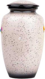Handcrafted Floral Cremation Urn – Lotus Rainbow Design – Suitable for Adult Men & Women, Mom & Dad