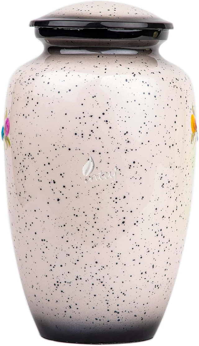 Handcrafted Floral Cremation Urn – Lotus Rainbow Design – Suitable for Adult Men & Women, Mom & Dad