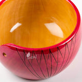Handmade Large Wooden Yarn Bowl for Knitting Crochet Perfect Yarn Holder Rosewood Bowl for Mothers Day Christmas Gift (X-Large - 7x4, Pink Stripes)