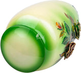 Handcrafted Floral Cremation Urn – Olive Green Rose Design – Suitable for Adult Men & Women