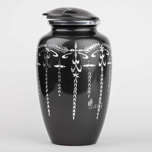 Handcrafted Diamond Cut Cremation Urn – Charcoal Finish – Suitable for Adult Men & Women – 200lbs Capacity