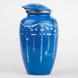 Handcrafted Diamond Cut Cremation Urn – Cobalt Finish – Suitable for Adult Men & Women – 200lbs Capacity