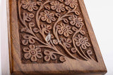 Handcarved Wooden Cremation Urn – Tree of Life Design – Suitable for Small Keepsake Ashes – 14lbs Capacity