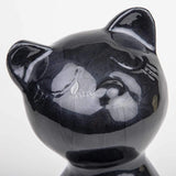 INTAJ Handmade Cremation Urn for Pet Ashes Dog Cat - Large Funeral Urn Handcrafted - Affordable Urn for Ashes - Large Urn Deal Cremation Urn for Dogs Engraved (Black Matte Cat, Stnd (9x4.5))