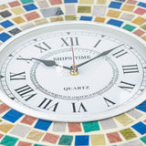 Wall Clock, Silent Non-Ticking Decorative Battery Operated Wall Clock for Living Room Home Office School, Round Home Decor Wall Clock (Universal - 14-8", Rainbow Marbles)