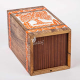 INTAJ Handmade Wooden Urn for Human Ashes - Adult Tree of Life Wooden Urns Hand-Crafted - Funeral Cremation Urn for Dogs Engraved (Carrot White, Medium - 9.5Hx5.5W (180 Cu/in))
