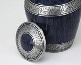 Handcrafted Cremation Urn – Cloud Blue Design – Suitable for Adult Men & Women, Mom & Dad – 200lbs Capacity