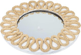 Rustic Rope Round Wall Mirror - Nautical Decorative Wall Mirror Handcrafted - Large Wall Home Decor Mirror for Bathroom, Bedroom, Entryway, Living Room (20x20, Natural Brown)