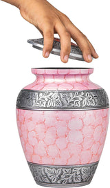 Handcrafted Royal Cremation Urn – Lemonade Finish Design – Suitable for Adult Men & Women, Mom & Dad – 200lbs Capacity