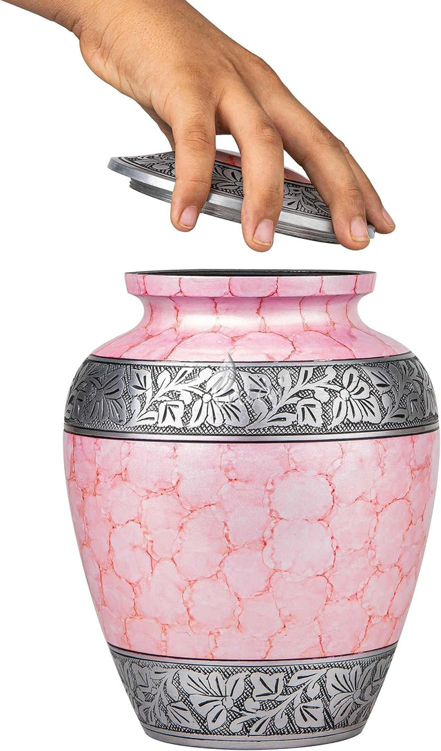Handcrafted Royal Cremation Urn – Lemonade Finish Design – Suitable for Adult Men & Women, Mom & Dad – 200lbs Capacity