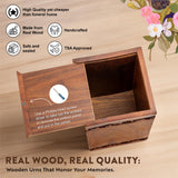 Tree of Life Wooden Urn – Suitable for Men, Women, Mom & Dad – 20lbs Capacity – Mini Rosewood Keepsake Cremation Urn