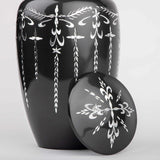 Handcrafted Diamond Cut Cremation Urn – Charcoal Finish – Suitable for Adult Men & Women – 200lbs Capacity