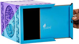 INTAJ Cremation Urns for Human Ashes Adult Male Female, Wooden Tree of Life Urns Box and Casket for Ashes Men Women Child, Large Burial Funeral Urns for Ashes, Skyblue Purple, XL(14x7.5'') 640Cu-In