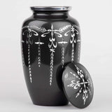 Handcrafted Diamond Cut Cremation Urn – Charcoal Finish – Suitable for Adult Men & Women – 200lbs Capacity