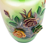 Handcrafted Floral Cremation Urn – Olive Green Rose Design – Suitable for Adult Men & Women