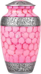 Handcrafted Royal Cremation Urn – Lavender Design – Suitable for Adult Men & Women, Mom & Dad – 200Cu/In Capacity