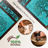 INTAJ Cremation Urn for Human Ashes - Wooden Urn Box for Ashes Handcrafted - Tree of life Memorial Urn Funeral Cremation Urns (Teal Green, XX-Large (640lbs or 290kg))