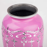 Handcrafted Diamond Cut Cremation Urn – Blush Flamingo Finish – Suitable for Adult Men & Women – 200lbs Capacity