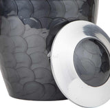 INTAJ Cremation Urn for Human Ashes Adult Male Female, Decorative Urns for Men Women, Large Burial Urn for Adult Ashes up to 250lbs (Adult upto 250lbs, Pitch Black)