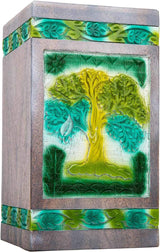 Handcarved Wooden Cremation Urn – Tree of Life Design – Suitable for Adult Men & Women, Mom & Dad, Dogs – 115 Cu/in Capacity