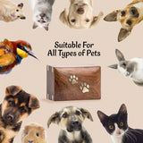 INTAJ Pet Urns for Dogs Ashes - Rosewood Dog Urn for Ashes Handcrafted - Paws Inlaid Cremation Pet urn for Cats - Decorative Wooden Box Keepsake Urn (Two Paws, M - 7.5x5.5x3.75)