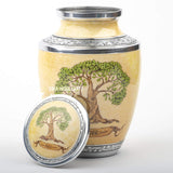 Handcrafted Wooden Cremation Urn – Real Tree Treaty – Suitable for Adult Men & Women, Mom & Dad