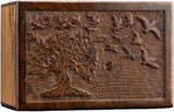 INTAJ Cremation Urns for Human Ashes Adult Male Female Wooden Tree of Life Urns Box and Casket for Ashes Men Women Child Pets Cat Dog Urn Burial Funeral Memorial Urns for Ashes Holds 200 Cubic Inch