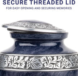 Handcrafted Cremation Urn – Cloud Heaven Blue Design – Suitable for Adult Men & Women, Mom & Dad