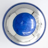 Handcrafted Cremation Urn – Blue Feather Design in Cloud Blue & Silver – Suitable for Adult Men & Women – 200lbs Capacity