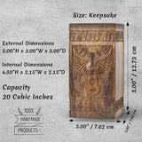 Handcarved Wooden Cremation Urn – Guitar Wings Design in Rosewood – Suitable for Adult Men & Women, Mom & Dad, Dogs & Cats – Set of 4 XS Urns for Ashes