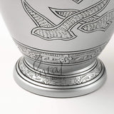 INTAJ Royal Silver Cremation Urn for Human Ashes - Adult Funeral Urn Handcrafted - Affordable Urn for Ashes - Large Urn Deal (Arcadia Black, Adult)