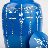 Handcrafted Diamond Cut Cremation Urn – Cobalt Finish – Suitable for Adult Men & Women – 200lbs Capacity