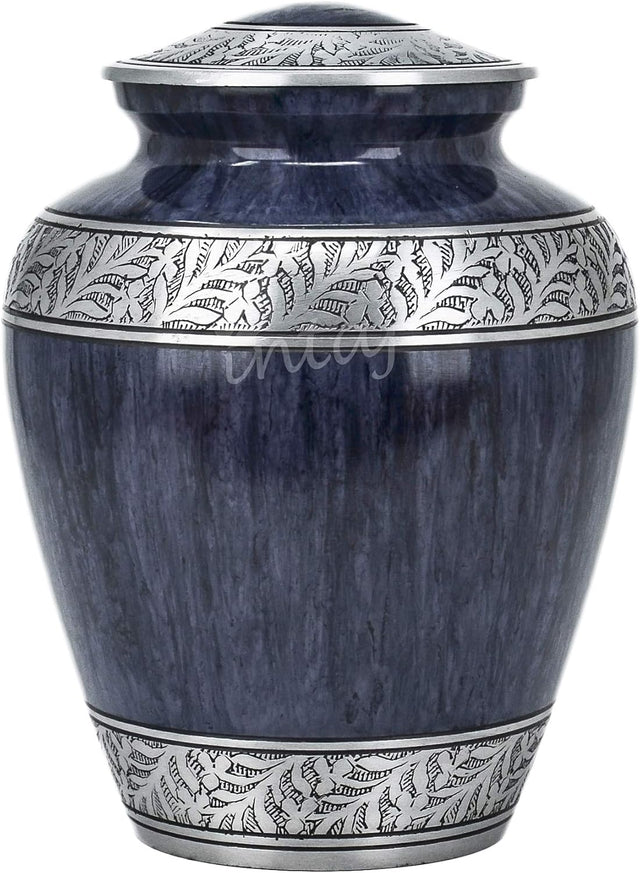 Handcrafted Cremation Urn – Cloud Blue Design – Suitable for Adult Men & Women, Mom & Dad – 200lbs Capacity