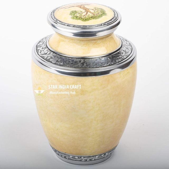 Handcrafted Wooden Cremation Urn – Real Tree Treaty – Suitable for Adult Men & Women, Mom & Dad