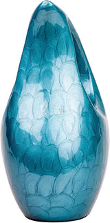 Handcarved Cremation Urn – Diamond Cut Royal Blue Design – Suitable for Adult Men & Women, Mom & Dad – 200lbs Capacity