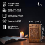 INTAJ Cremation Urns for Human Ashes Adult Male Female Wooden Tree of Life Urns Box and Casket for Ashes Men Women Child Pets Cat Dog Urn Burial Funeral Memorial Urns for Ashes Holds 180 Cubic Inch