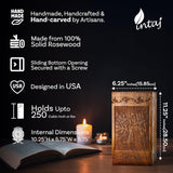 Handcarved Wooden Cremation Urn – Tree of Life Design – Suitable for Adult Men & Women, Mom & Dad – 250lbs Capacity