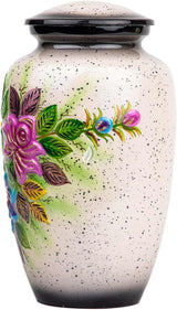 Handcrafted Floral Cremation Urn – Lotus Rainbow Design – Suitable for Adult Men & Women, Mom & Dad
