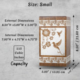INTAJ Wooden Box Cremation Urn for Human Ashes Adult Male Women Humming Bird Handmade Pet Cat Dog Urn for Ashes Men Female Rosewood Burial Funeral Casket Urns Holds Up to 115 LBS