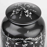 Handcrafted Diamond Cut Cremation Urn – Charcoal Finish – Suitable for Adult Men & Women – 200lbs Capacity