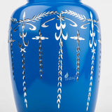 Handcrafted Diamond Cut Cremation Urn – Cobalt Finish – Suitable for Adult Men & Women – 200lbs Capacity