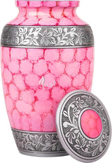 Handcrafted Royal Cremation Urn – Lavender Design – Suitable for Adult Men & Women, Mom & Dad – 200Cu/In Capacity