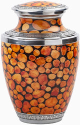 Handcrafted Wooden Cremation Urn – Mosaic Treaty Design – Suitable for Adult Men & Women, Mom & Dad – 200lbs Capacity