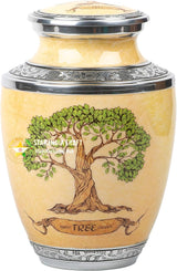 Handcrafted Wooden Cremation Urn – Real Tree Treaty – Suitable for Adult Men & Women, Mom & Dad