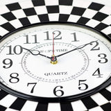 Wall Clock, Silent Non-Ticking Decorative Battery Operated Wall Clock for Living Room Home Office School, Round Home Decor Wall Clock (Universal - 14-8", Chess)